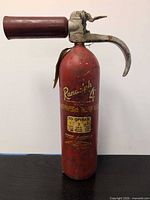 Full view of the Randolph 4 CO2 fire extinguisher showing cylinder, handle and discharge horn