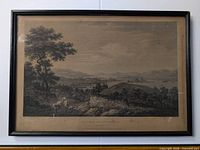 Full view of framed engraving
