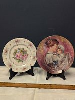 Both decorative plates on stands
