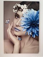 Full view of vertical canvas print showing subject and artwork details