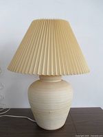 Full view of lamp with shade