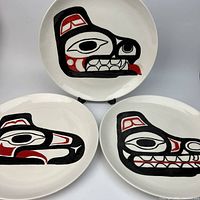 All three Haida style plates front view