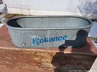 Side view of galvanized Kokanee tub