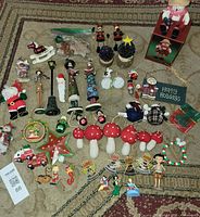 Overview of entire assortment laid on rug