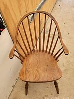 Front view of Windsor wooden chair