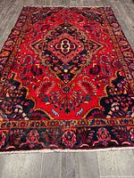 Full view of rug showing overall design and colours