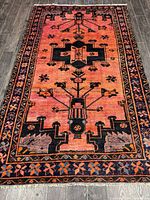 Full view of rug showing entire design and colour palette