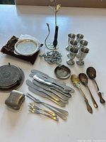 Full assortment laid out on table