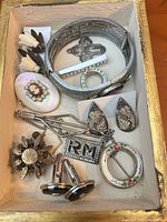 Top view showing entire contents inside box