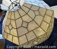 Capiz shell lamp shade full view