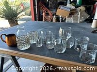 Group view of all drinkware on table