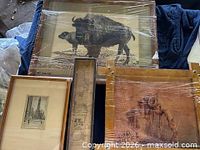 All four framed pieces together
