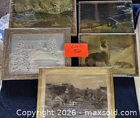 Group shot of all five framed prints