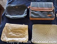 Four clutches laid out showing colours and styles