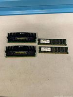 All four memory modules grouped on tabletop