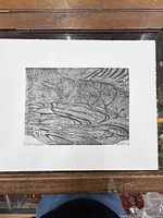 Full view of the unfinished Ruth Leaf woodblock print on paper