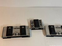 Two Boss FS-6 and one FS-5U footswitch pedals front view