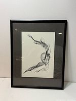 full view of framed abstract print