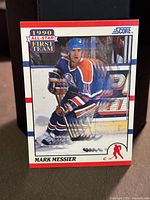 Front of Mark Messier Score card showing player image and card number