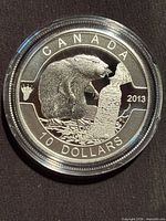 Reverse of coin showing beaver design, denomination, year