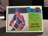 Front of Wayne Gretzky O-Pee-Chee card #217