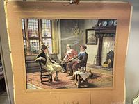 Front view of calendar showing lithograph image and branding