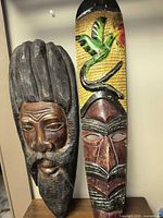 Front view of both masks side by side