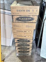 Stack of Platinum Keramik boxes showing labels and quantity