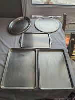 Group view of all five aluminum trays