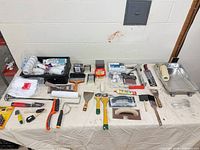 Overall view of entire lot displayed on table