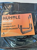 Front of boxed HUHOLE Kayak Hook 4-pack