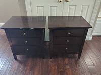 Both nightstands front view showing overall design and finish