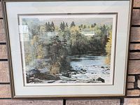 Front view of framed Trout River limited edition print