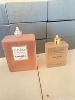 Both Chanel bottles side by side showing relative sizes and fill levels