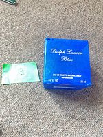 Front view of blue Ralph Lauren Blue EDT box 125 ml