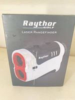 Front of retail box showing Raythor Golf Laser Rangefinder