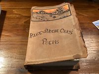 Front cover showing title, illustration, wear