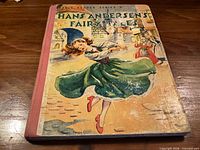 Front cover of Hans Andersen’s Fairy Tales book showing illustration and spine