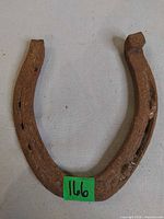 Front view of entire iron horseshoe