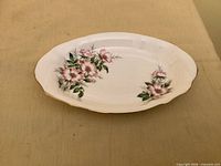Top view of Royal Albert Wild Rose tray