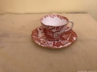 Cup on saucer showing pattern and form