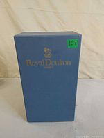 Blue Royal Doulton Nisbet box front view