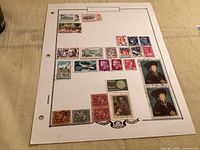 Full view of album page with all stamps visible