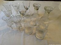 Group shot showing all stemware, tumblers and candlesticks
