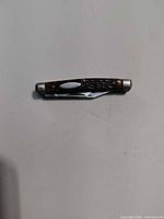 Closed pocket knife showing handle and bolsters