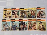 Fronts of all ten cards laid out