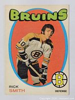 Front view of 1971-72 O-Pee-Chee Rick Smith Bruins card