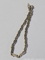 Coiled view highlighting clasp and chain