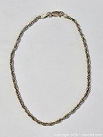 Full view of 9" rope chain anklet