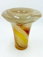 side view showing flared rim, color swirl